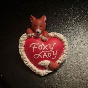 Foxy Lady Heart Brooch Fun World Division